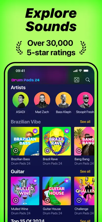 Drum Pads 24 on iPhone, screenshot 2
