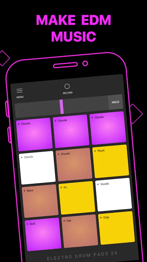 Electro Drum Pads 24 on Android, screenshot 1