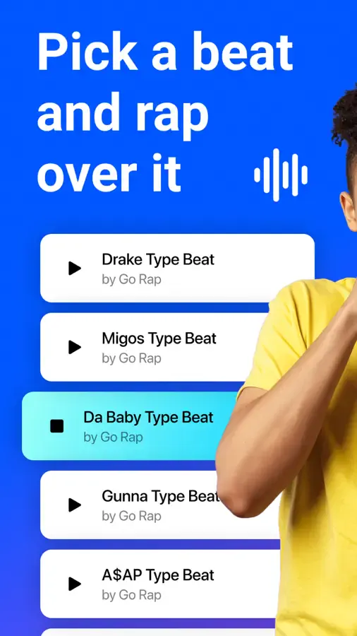 Go Rap on iPhone, screenshot 1