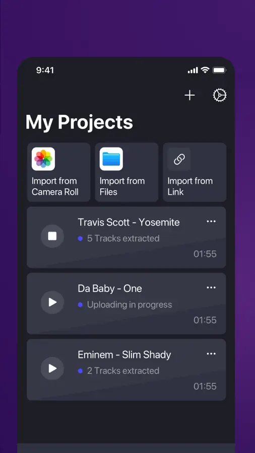 Unmix on iPhone, screenshot 3
